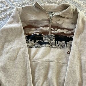 Ariat real women’s sweatshirt collar zipper medium l